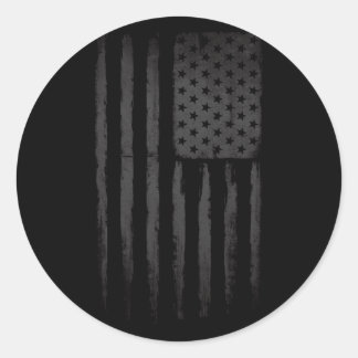 Sticker Rond Drapeau noir