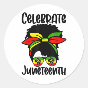 Sticker Rond Drapeau noir afro-américain P