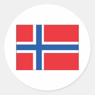 Sticker Rond Drapeau norvégien
