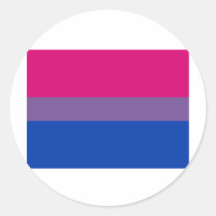 STICKER ROND DRAPEAU OFFICIEL BISEXUAL FIDE