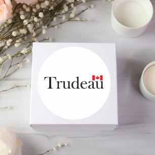 Sticker Rond Drapeau officiel canadien de Justin Trudeau