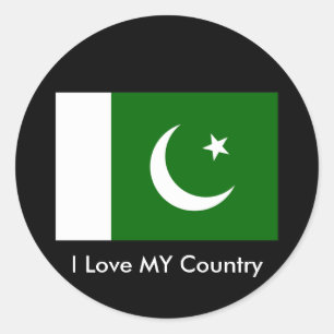 Sticker Rond Drapeau Pakistan2 - PK Aimer MON Pays Le MUSÉE