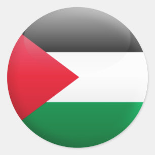 Sticker Rond Drapeau palestinien