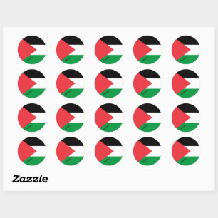 Sticker Rond Drapeau palestinien et patriotes / sports