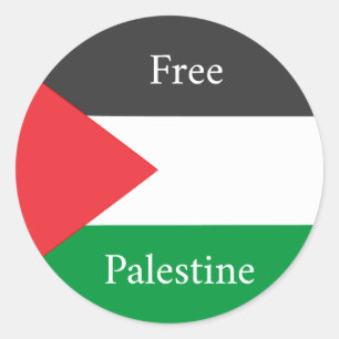 Sticker Rond Drapeau palestinien Libérez la Palestine customisé