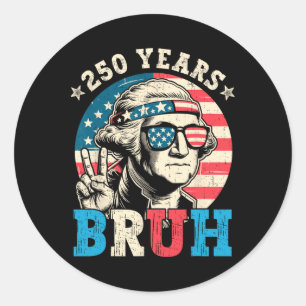 Sticker Rond Drapeau patriotique américain 250e anniversaire 4