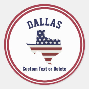 Sticker Rond Drapeau patriotique   de la carte   Etats-Unis du