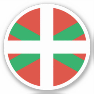 Sticker rond Drapeau Pays Basque