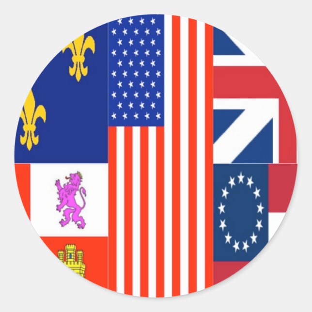 Sticker Rond Drapeau Pensacola (Devant)