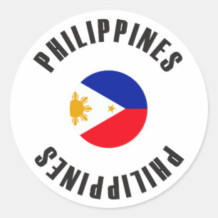 Sticker Rond Drapeau philippin
