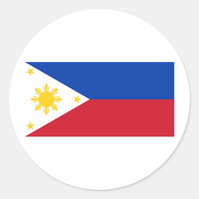 Sticker Rond Drapeau philippin (Devant)