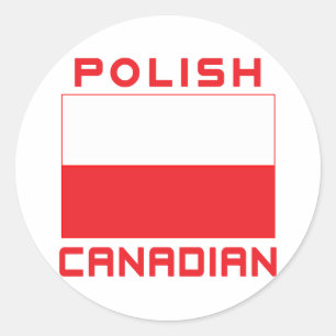 Sticker Rond Drapeau polonais