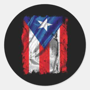 Sticker Rond Drapeau Porto Rico Pour Et Famille