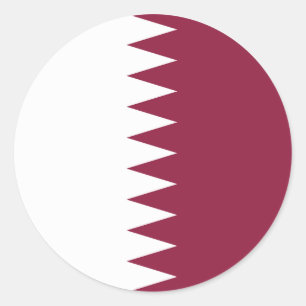 Sticker Rond Drapeau Qatar Fierté Nationale Design