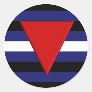Sticker Rond Drapeau Queer Pride en cuir