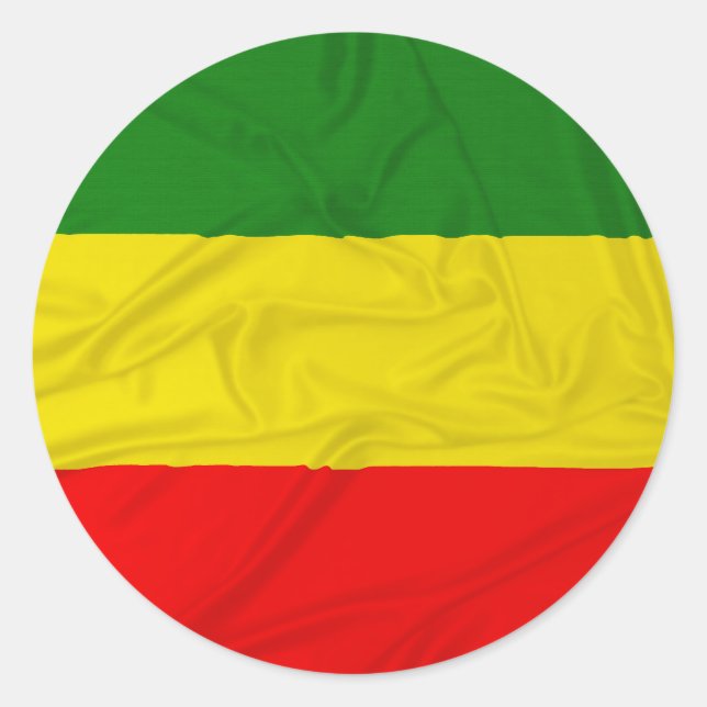 Sticker Rond Drapeau rastafarien (Devant)
