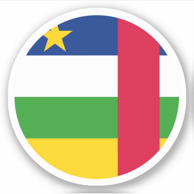 Sticker rond Drapeau République centrafricaine (Devant)