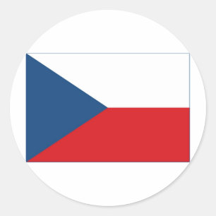 Sticker Rond Drapeau République tchèque