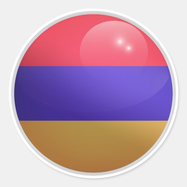 Sticker Rond Drapeau rond Arménie (Devant)