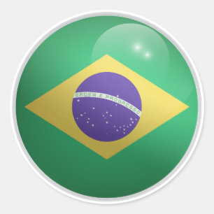 Sticker Rond Drapeau rond Brésil