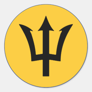 Sticker Rond Drapeau rond des Barbade
