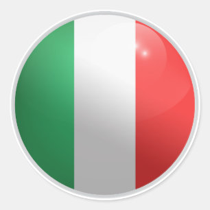 Sticker Rond Drapeau rond Italie