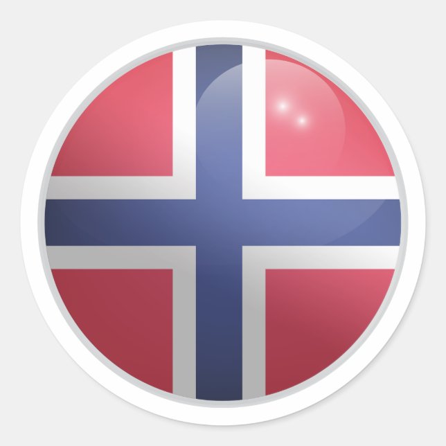 Sticker Rond Drapeau rond norvégien (Devant)