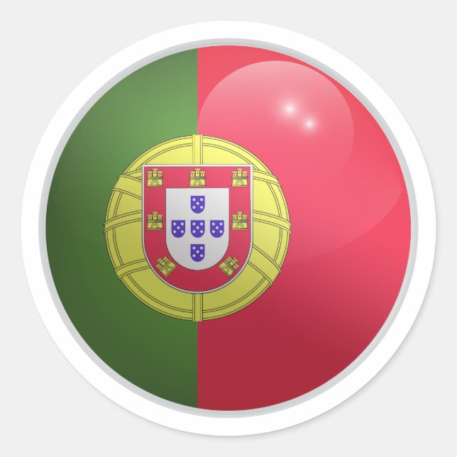 Sticker Rond Drapeau rond Portugal (Devant)