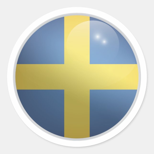 Sticker Rond Drapeau rond Suède (Devant)