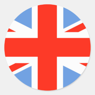 Sticker Rond Drapeau rouge blanc et bleu Union Jack UK
