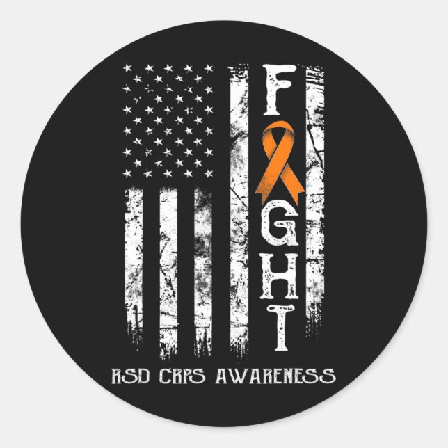 Sticker Rond Drapeau Rsd Crps Warrier Us (Devant)