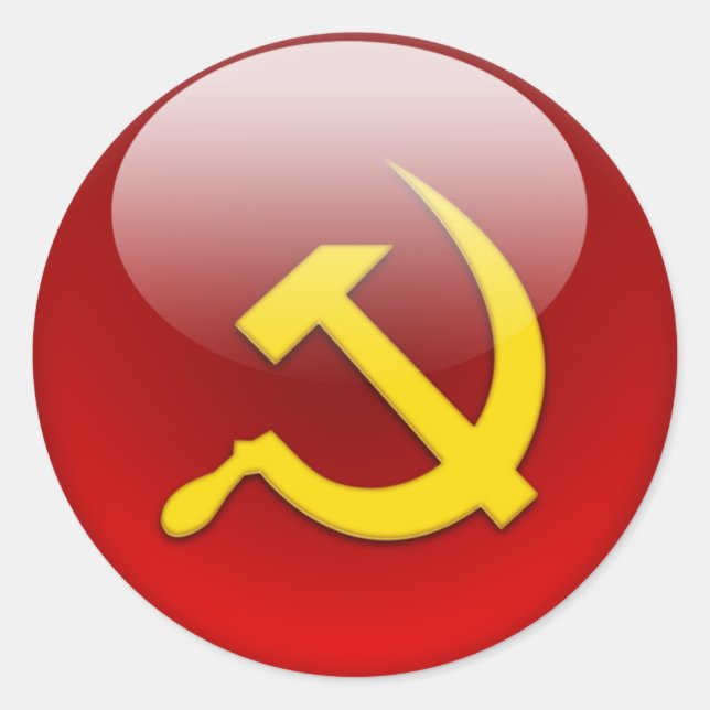 Sticker Rond Drapeau russe (Devant)