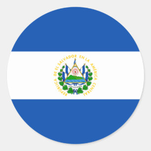 Sticker Rond Drapeau salvadorien, Drapeau du Salvador