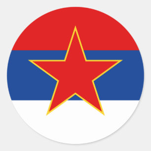 Sticker Rond Drapeau serbe Zastava Srbije