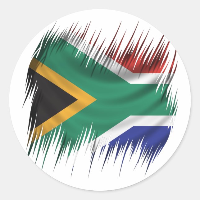 Sticker Rond Drapeau Shredders Afrique du Sud (Devant)