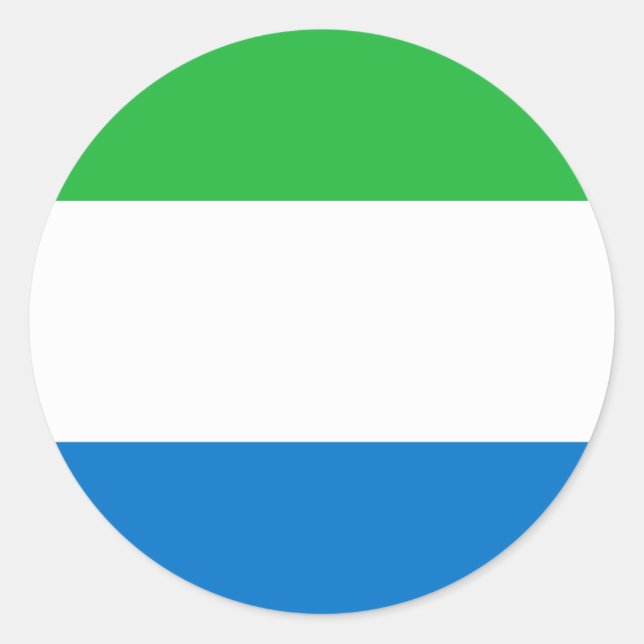 Sticker Rond Drapeau Sierra Leone (Devant)