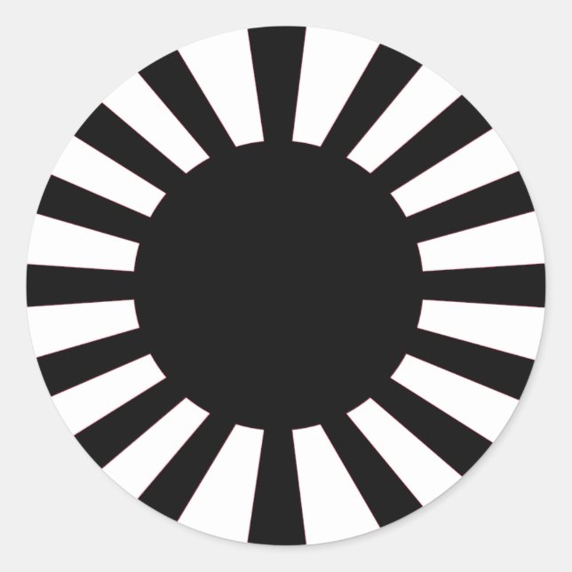 Sticker Rond Drapeau solaire japonais (Devant)