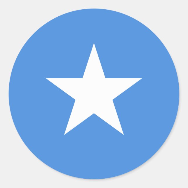 Sticker Rond Drapeau somalien (Devant)