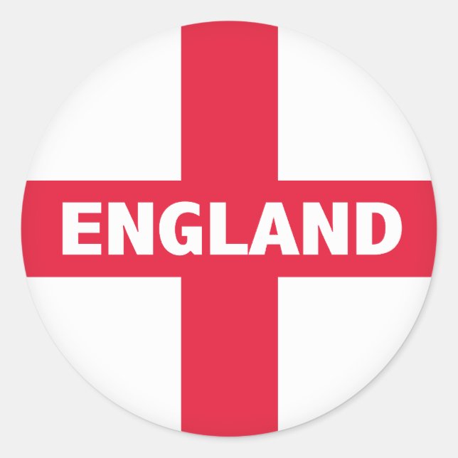 Sticker Rond Drapeau St George's Cross - Angleterre (Devant)
