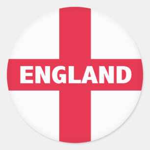 Sticker Rond Drapeau St George's Cross - Angleterre