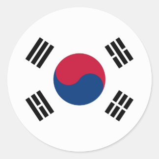 Sticker Rond drapeau sud-coréen