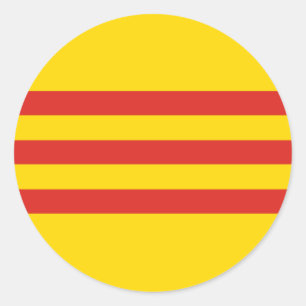 Sticker Rond Drapeau sud-vietnamien du Vietnam