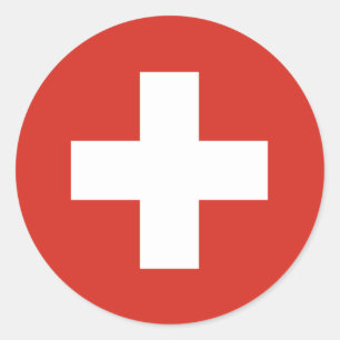 Sticker Rond Drapeau Suisse