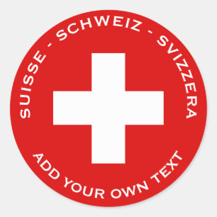 Sticker Rond Drapeau suisse