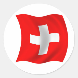 Sticker Rond Drapeau suisse