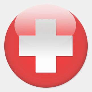 Sticker Rond Drapeau suisse 2.0