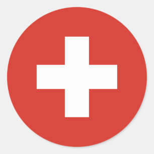 Sticker Rond Drapeau suisse, Drapeau suisse