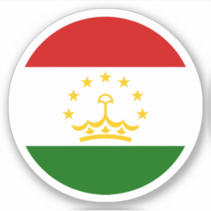 Sticker rond Drapeau Tadjikistan