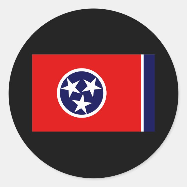 STICKER ROND DRAPEAU TENNESSEE (Devant)
