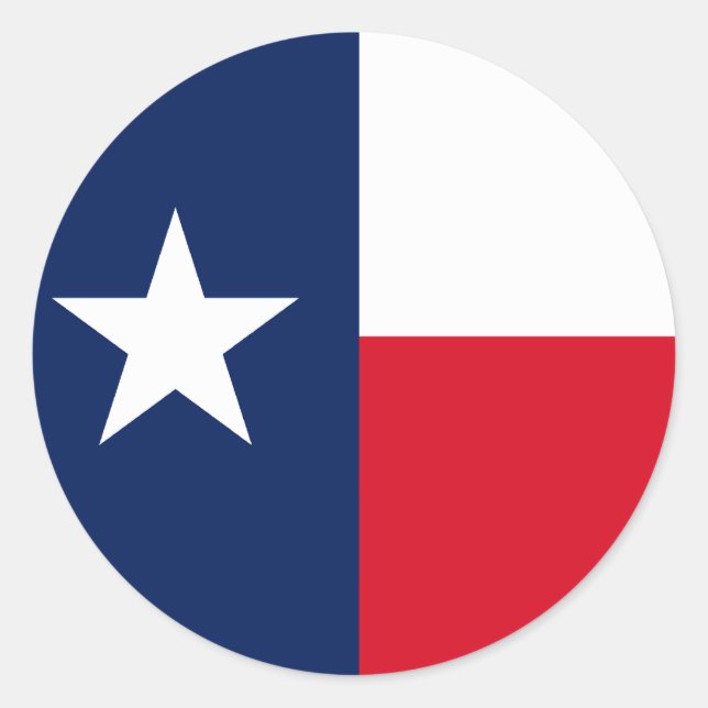 STICKER ROND DRAPEAU TEXAS (Devant)